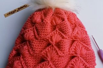 Crochet Hinged Eyeline Pattern Beret Hat
