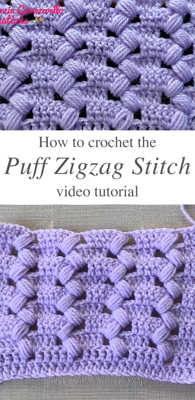 Crochet Zigzag Stitch - This crochet zigzag stitch has the most interesting pattern I have encountered! It pops out on both sides of the work and has a cool 3D look and feel.