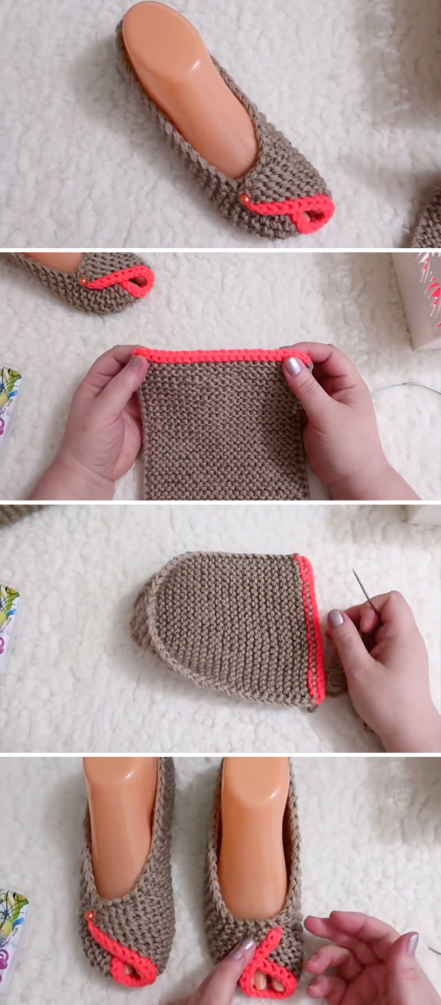 Knitted Slippers - This video tutorial will teach you how to make these knitted house slippers. These gorgeous slippers also help maintain a fashionable-yet-comfy home look!