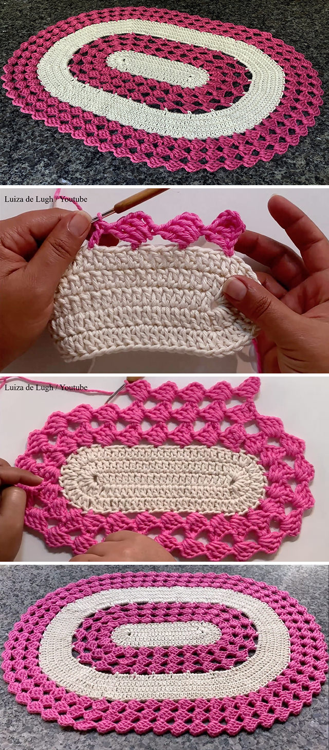Crochet A Rug - Learn how to crochet a rug that is gorgeously detailed. Start making this quick, easy, and economical oval rug to beautify the floors in your home!