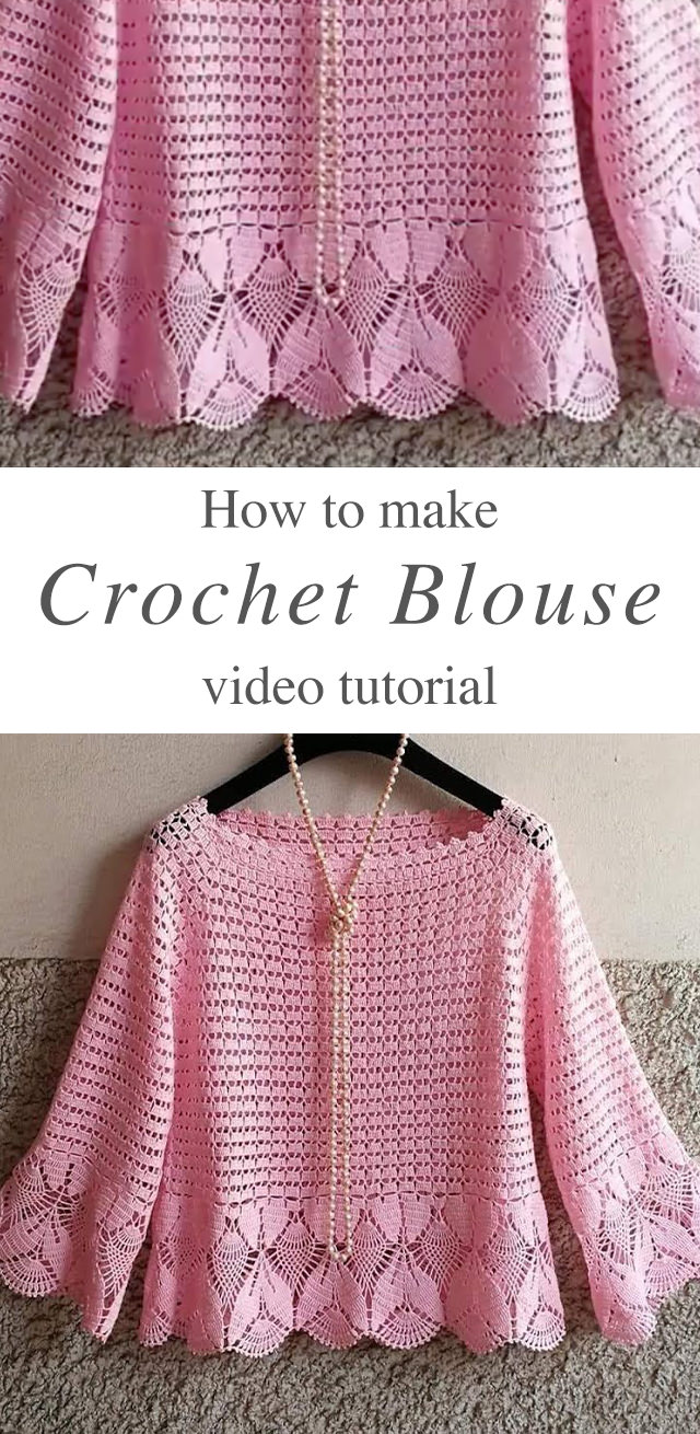 Crochet Blouse - This tutorial will teach you how to make a beautiful chic crochet blouse This pattern is simply beautiful and will prove to be useful for many works.