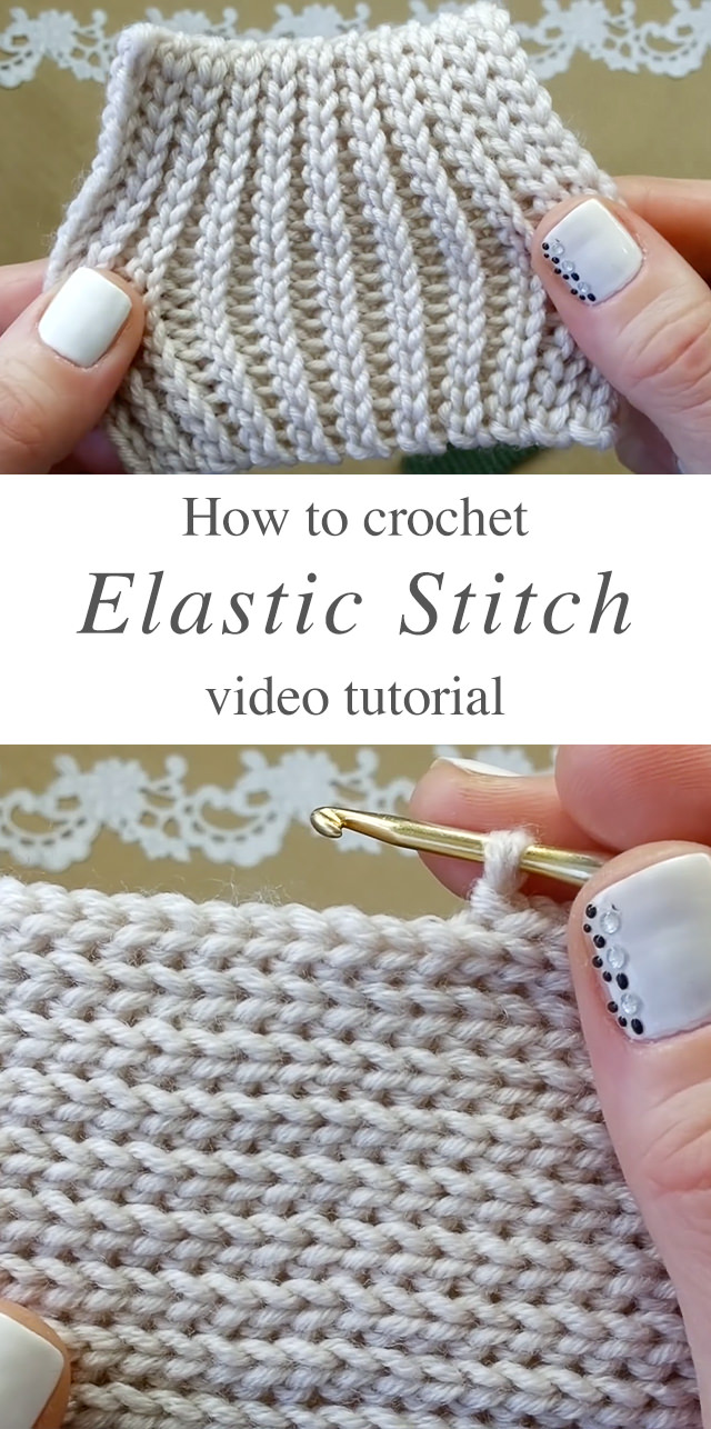 Crochet Elastic Stitch - Learn how to make the beautiful crochet elastic stitch. I love this stitch because of the rich texture and the elegance of it being double sided!