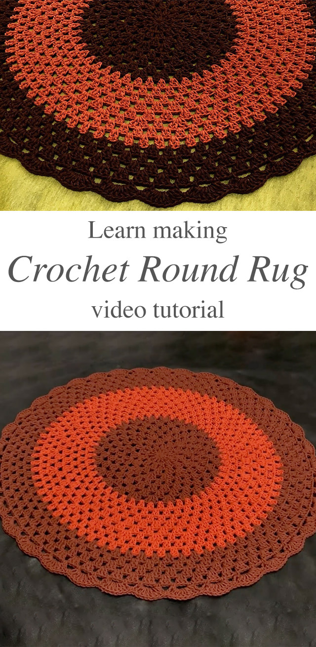 Crochet Round Rug - Learn how to work this useful and lovely petite crochet round rug by watching this free video tutorial! Keep reading for tips on how to master the techniques of this great rug.