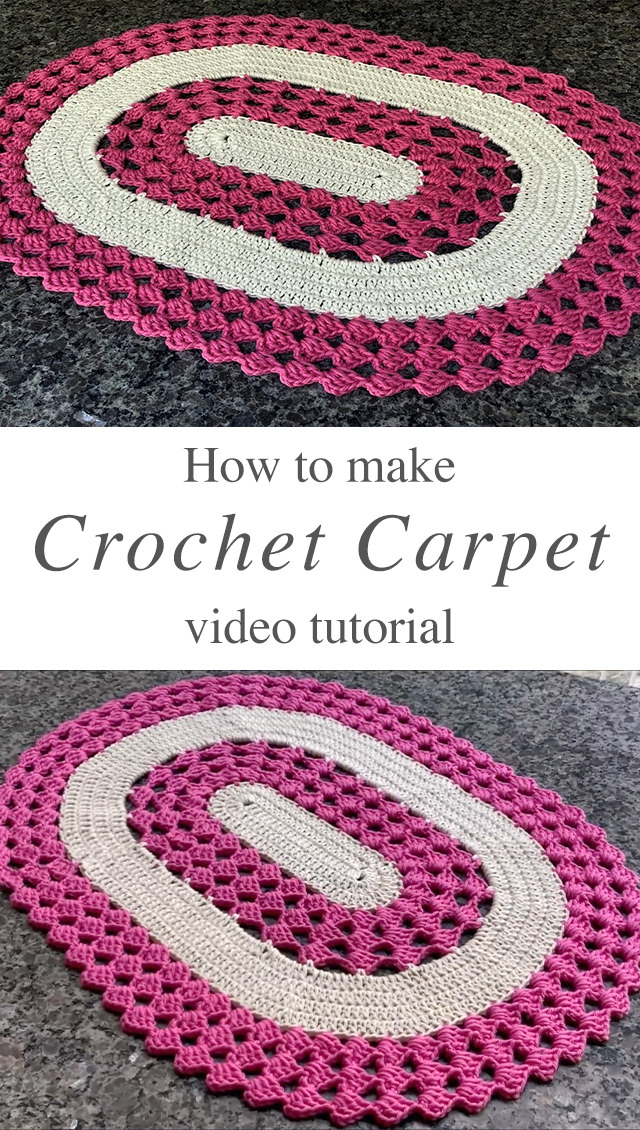 How To Crochet A Rug - Learn how to crochet a rug that is gorgeously detailed. Start making this quick, easy, and economical oval rug to beautify the floors in your home!