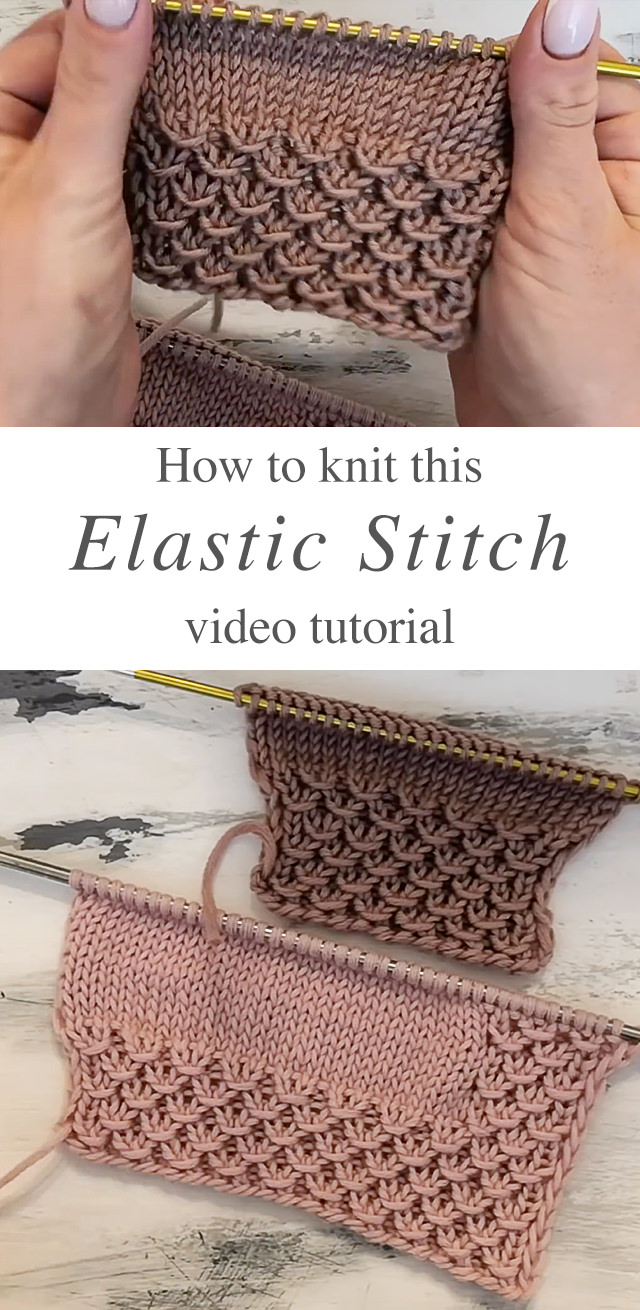 Knit Elastic Stitch - Learn how to work this great knit elastic stitch. Keep reading for tips on how to master the technique of knitting this tight and complex pattern.