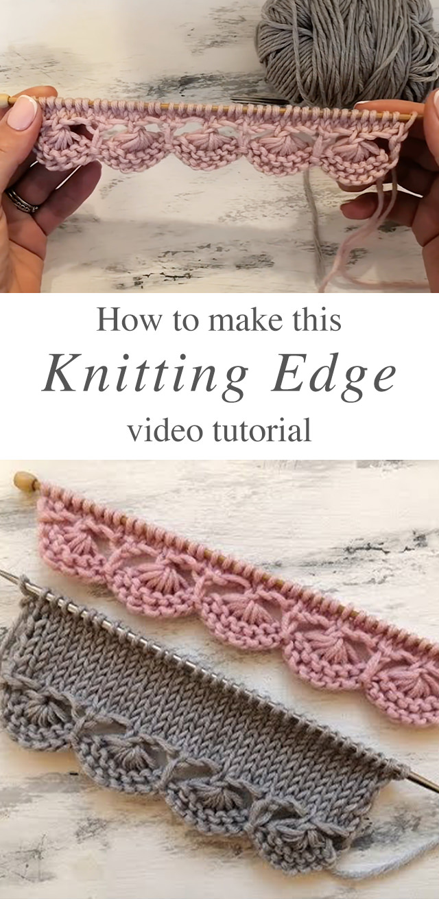 Knitting Decorative Edge - This beautiful knitting decorative edge is a popular knitting project because it beautifies objects and accessories. Watch this free video tutorial to learn how to make this knitting edge.