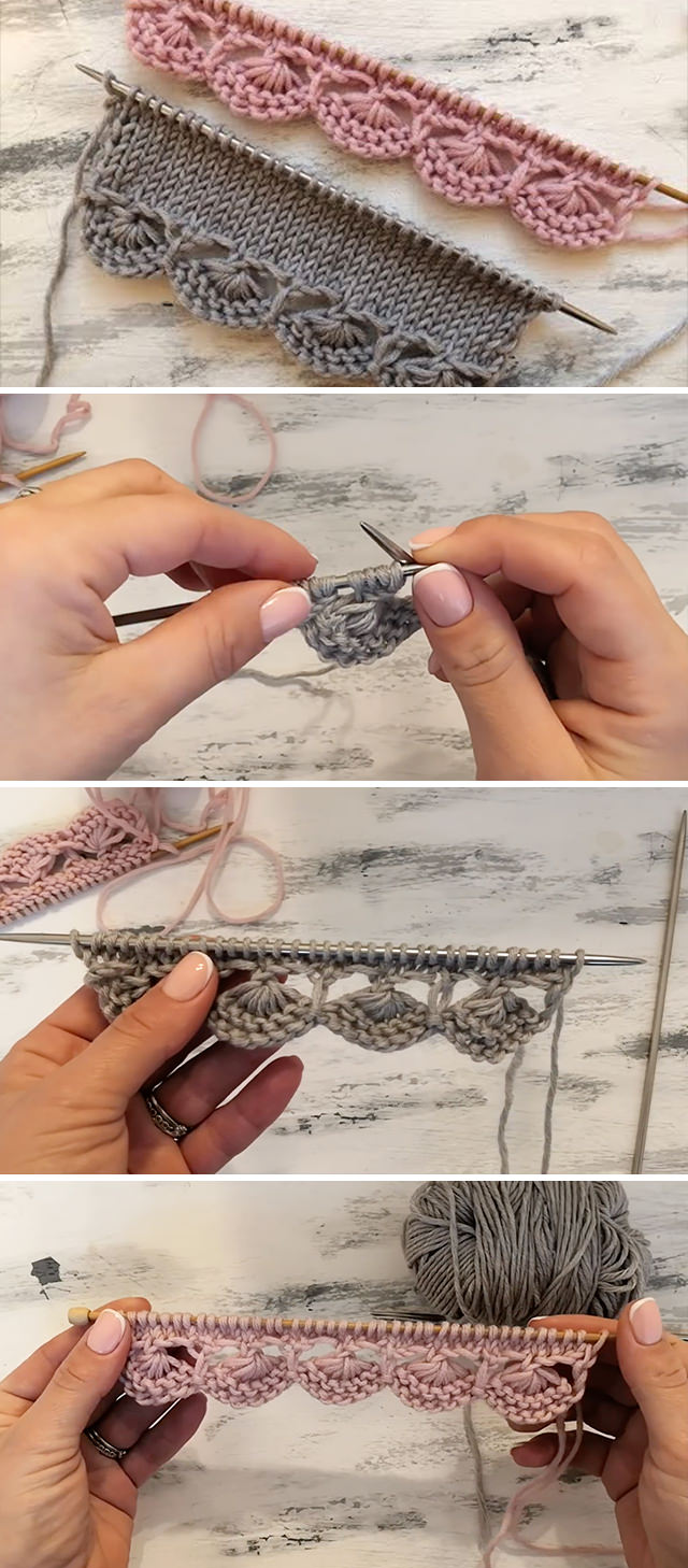 Knitting Edge - This beautiful knitting decorative edge is a popular knitting project because it beautifies objects and accessories. Watch this free video tutorial to learn how to make this knitting edge.