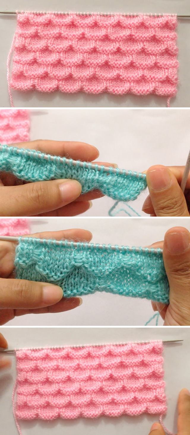 Knitting Stitch - Learn how to work this simple knitting stitch for a sweater or cardigan by watching this tutorial! You can use this pattern to knit some of the all time favourite projects.
