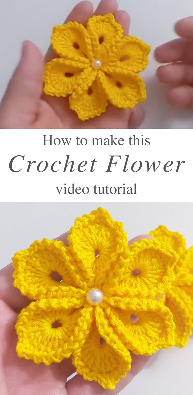 Simple Crochet Flower - These simple crochet flowers are creative and decorative for so many crochet projects. These flowers make the perfect embellishment for accessories!