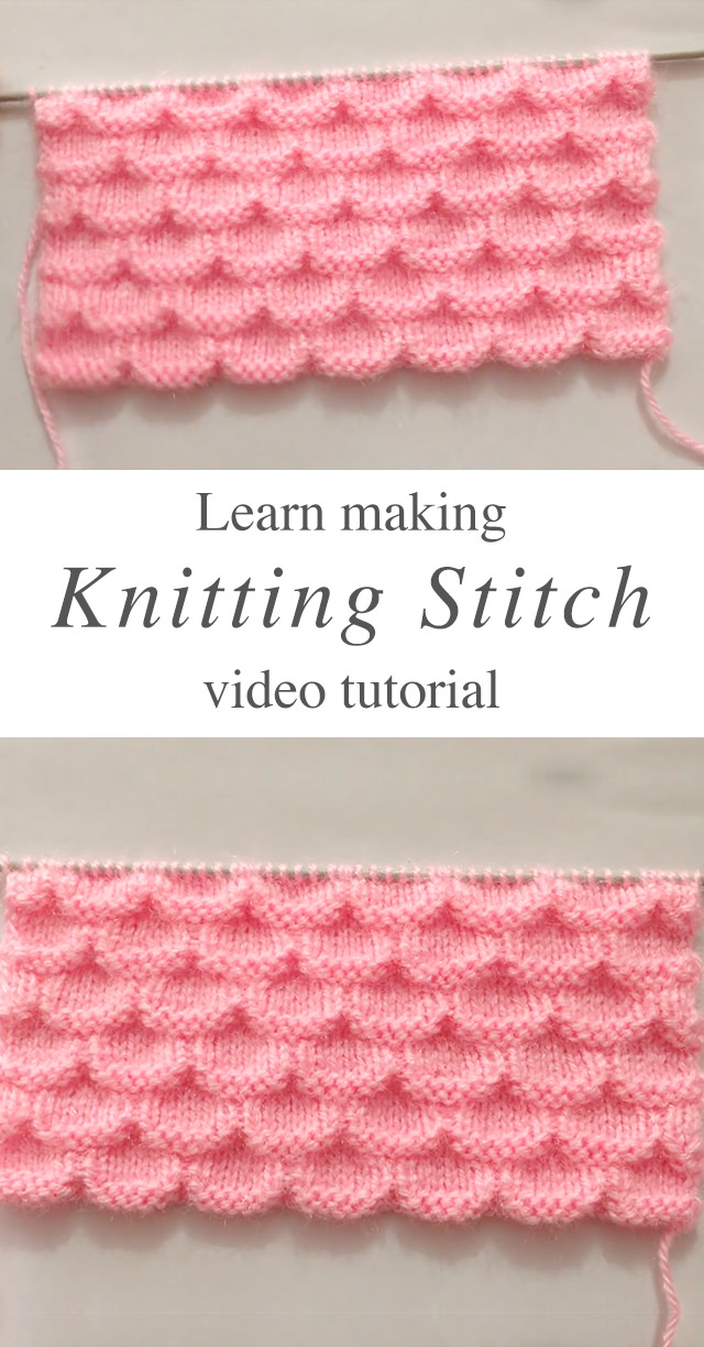 Simple Knitting Stitch - Learn how to work this simple knitting stitch for a sweater or cardigan by watching this tutorial! You can use this pattern to knit some of the all time favourite projects.