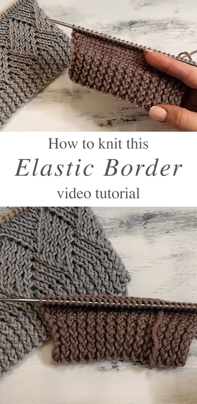 Knit Elastic Border - This interesting and very effective knit elastic border comes with breaded eye spokes! This stitch makes a beautiful knitting tight pattern!