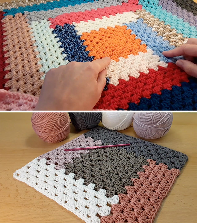 Crochet Granny Pattern Blanket Sided - This tutorial will walk you through a beautiful crochet granny pattern blanket! This stitch makes the most unique texture of any pattern I have encountered!