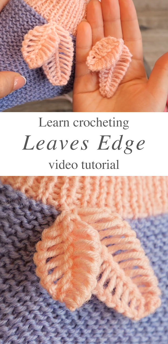 Crochet Leaves Edge - This stunning detailed crochet leaves edge is perfect for beautifying your projects and accessories. Watch this free video tutorial to learn how to make this leaves edge.