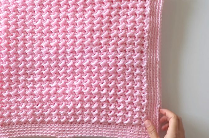 Beginner Crochet Blanket Featured - This tutorial will walk you through this easy beginner crochet blanket and with the most interesting texture of any crochet pattern I have encountered! It pops out on both sides of the work and has a soft look and feel.