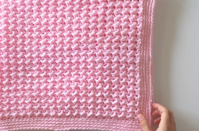 Beginner Crochet Blanket Featured - This tutorial will walk you through this easy beginner crochet blanket and with the most interesting texture of any crochet pattern I have encountered! It pops out on both sides of the work and has a soft look and feel.