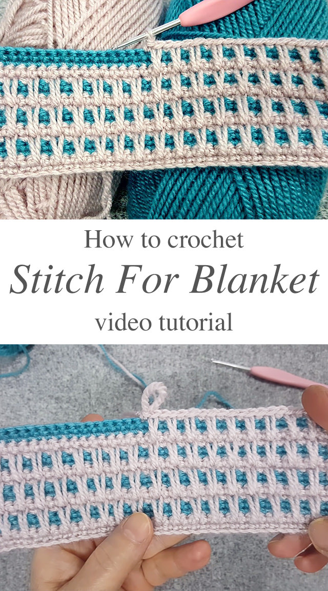 Crochet Stitch For Blanket - This tutorial will walk you through the two coloured beautiful crochet stitch for blanket. This crochet stitch has the most interesting two colour design of any crochet pattern I have encountered yet!
