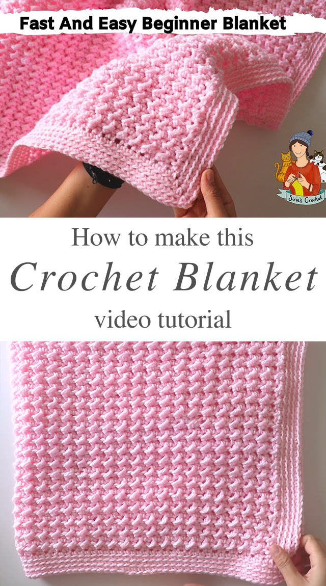 Easy Beginner Crochet Blanket - This tutorial will walk you through this easy beginner crochet blanket and with the most interesting texture of any crochet pattern I have encountered! It pops out on both sides of the work and has a soft look and feel.