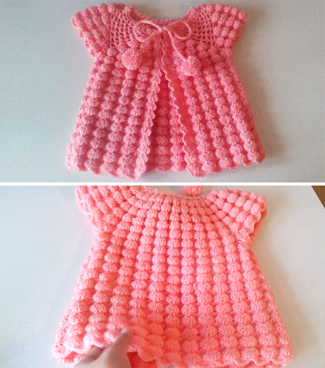 Easy Crochet Baby Dress Sided - Crochet this beautiful baby dress for any special child in your life. This baby dress is so easy and fun to crochet, even if you are a beginner level!