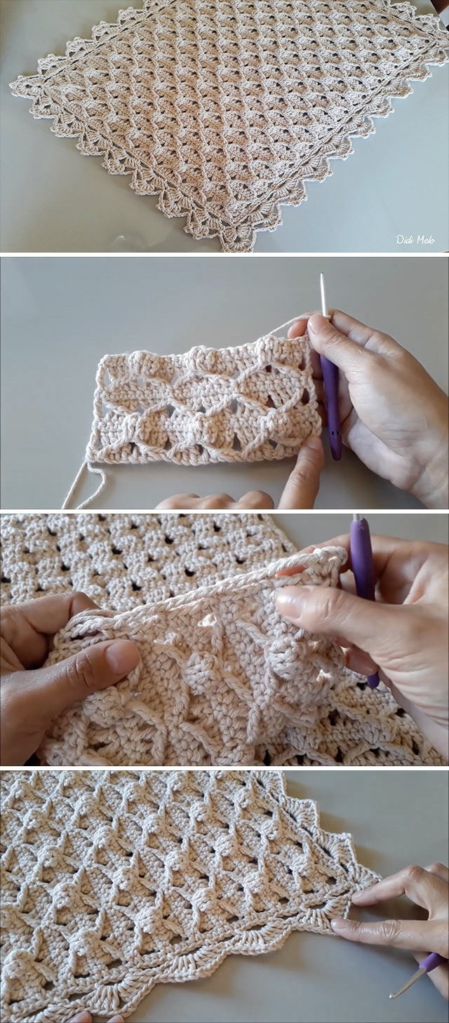 Square Crochet Rug - Learn how to make this petite crochet rug to adorn your room! Watch this tutorial to learn how to make this gorgeously detailed crochet square Rug.