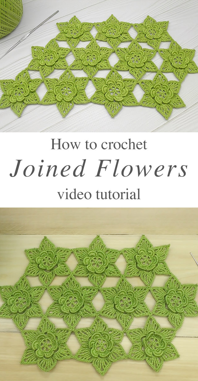 Crochet Joined Flowers - These gorgeous crochet joined flowers are creative and decorative for so many projects. Crocheting flowers is an enjoyable beginner stitch and it makes the perfect embellishment for accessories!