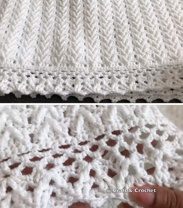Easy Crochet Blanket Sided - This tutorial in will walk you through an easy crochet baby blanket. It has the most interesting texture of any crochet pattern I have encountered!