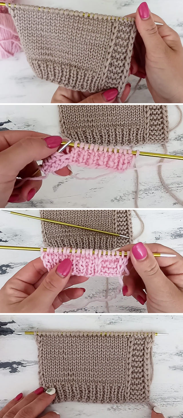 Knit Dresses Border - This beautiful knitted border is a popular project because it beautifies knitted projects and accessories. Watch this free video tutorial with English subtitles to learn how to make this border.