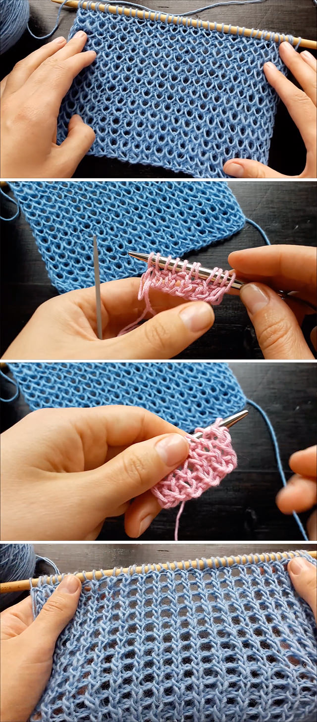 Knit Lace Pattern - This simple and effective knitting lace pattern is both airy and voluminous. It is easy to make but your knitting project will look so intricate.