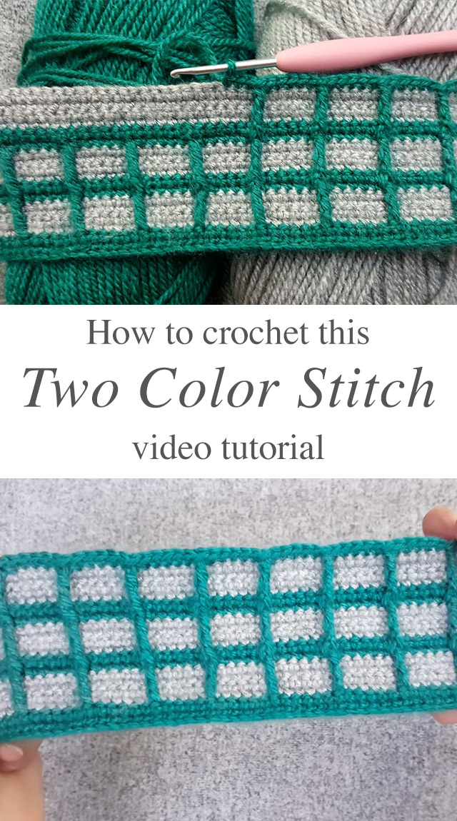 How to crochet a two colors SQUARE BASKET, DIY Tutorial