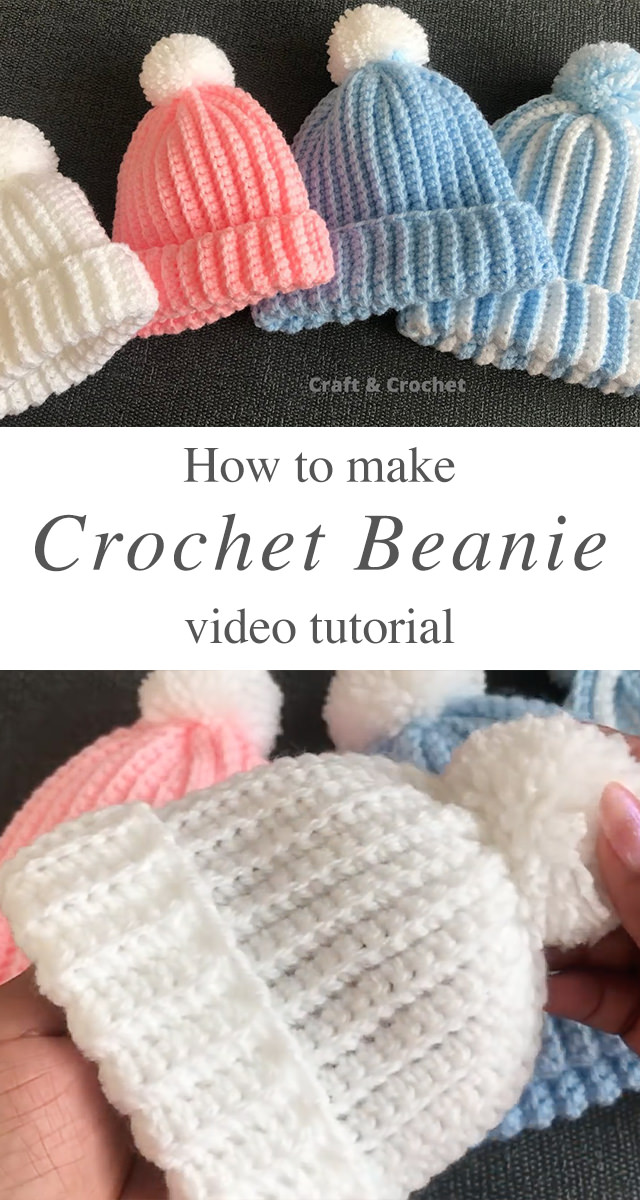 Crochet Beanie Hat Baby - This tutorial covers how to make a beautiful crochet beanie hat. Crocheting beanie hats are so much fun to make and easy for beginners to stitch!