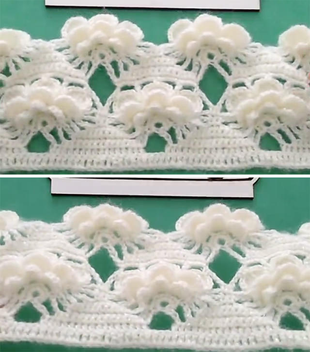 Crochet Crown Stitch Sided - Learn how to work this gorgeous crochet crown stitch that actually looks like a crown! Keep reading for tips on how to master the technique of crocheting this seemingly intricate pattern.