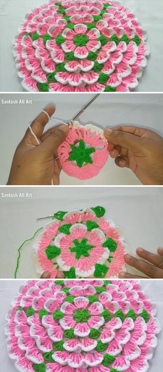 Crochet Rumal Doily - Learn how to make the beautiful crochet sousplat doily for year round holidays and celebrations. This gorgeous stitch is very simple to make and looks very elegant in your household. Keep reading for a materials list and decorative ideas.
