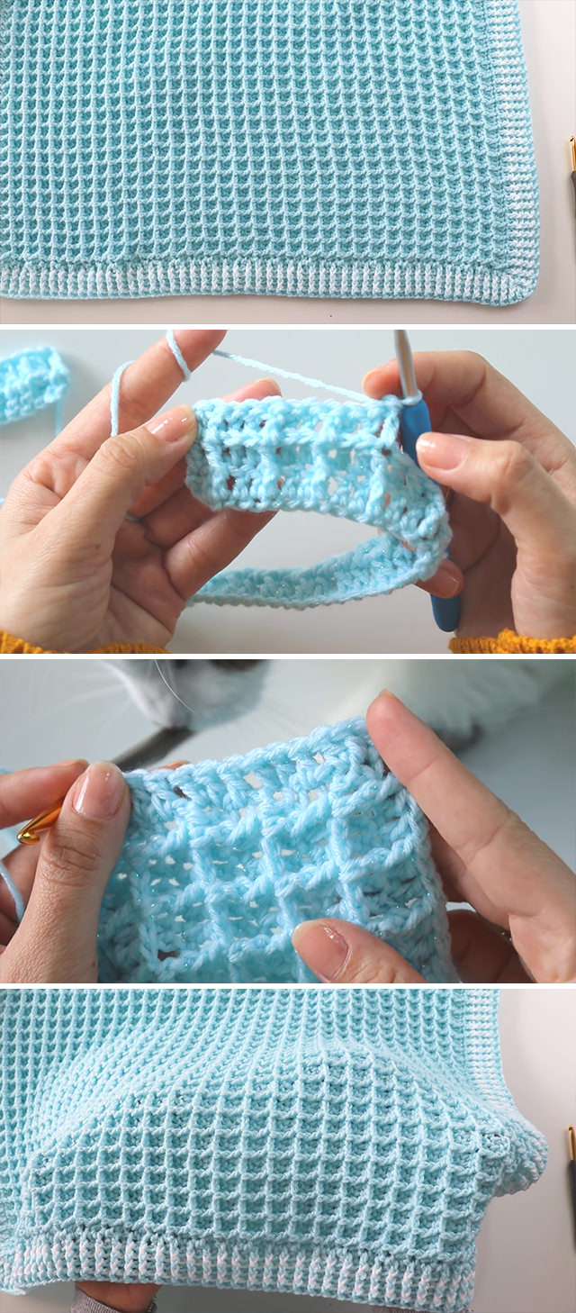 Crochet Waffle Blanket - This free video tutorial covers how to create an adorable crochet waffle stitch blanket. Crocheting a baby blanket is so much fun and easy for beginners to make!