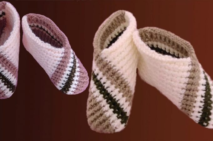 Elastic Crochet Slippers Featured Image - Not only do these gorgeous elastic crochet slippers prevent cold feet, but they are super easy to crochet and are fashionable! They are as comfortable as socks; they feel light and cover the feet entirely, and they are elastic to ensure they fit well and stay on during your activities!