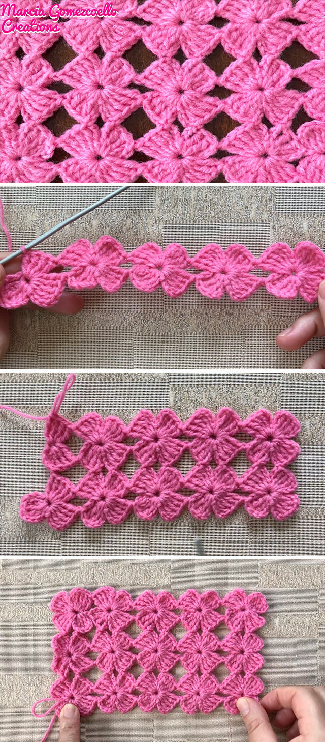 Crochet 4 Petals Flower Pattern - These gorgeous crochet 4 petal flowers are creative and decorative for so many crochet projects. Crocheting flowers is an enjoyable beginner stitch and it makes the perfect embellishment for accessories!