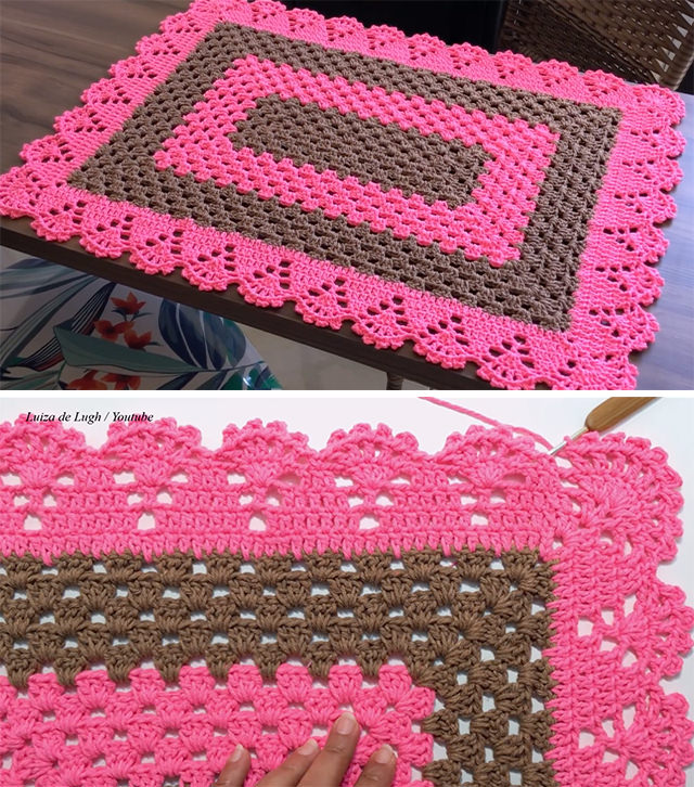 Crochet a Rectangular Rug Sided - This free video tutorial in English subtitles covers how to crochet a rectangular rug. This beautiful rug incorporates any thread of your choice into a colorful rug with a lovely texture and border.