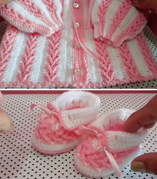 Crochet Baby Dresses Sided - This lovely video tutorial can be watched in English subtitles to learn how to make the crochet baby dress set. Keep reading for sizes and tips on making these baby dresses.