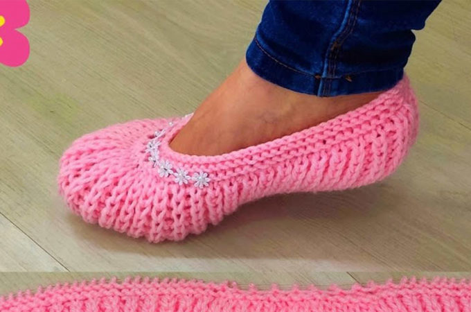 Easy Knitted Slippers Featured Image- Not only do these easy knitted slippers can prevent a cold that is caused by walking barefoot around the house, they also help maintain a fashionable-yet-comfy home look!