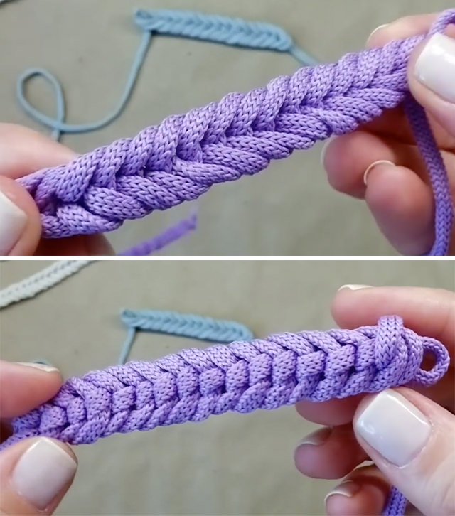 Simple Crochet Lace Cord Sided - This free video tutorial in English subtitles will teach you how to make a simple crochet cord. Such a lace can be used as a decorative element in your other crochet products.