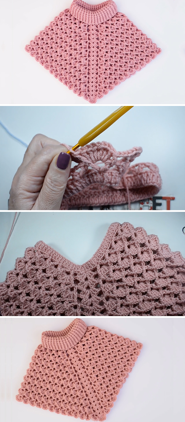 Baby Poncho - Make this beautiful crochet baby poncho for any special child in your life. Watch this free video tutorial to learn how to make this beautiful crochet baby poncho.