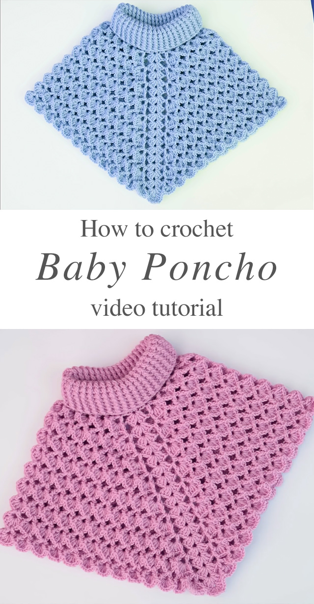 Crochet Baby Poncho - Make this beautiful crochet baby poncho for any special child in your life. Watch this free video tutorial to learn how to make this beautiful crochet baby poncho.