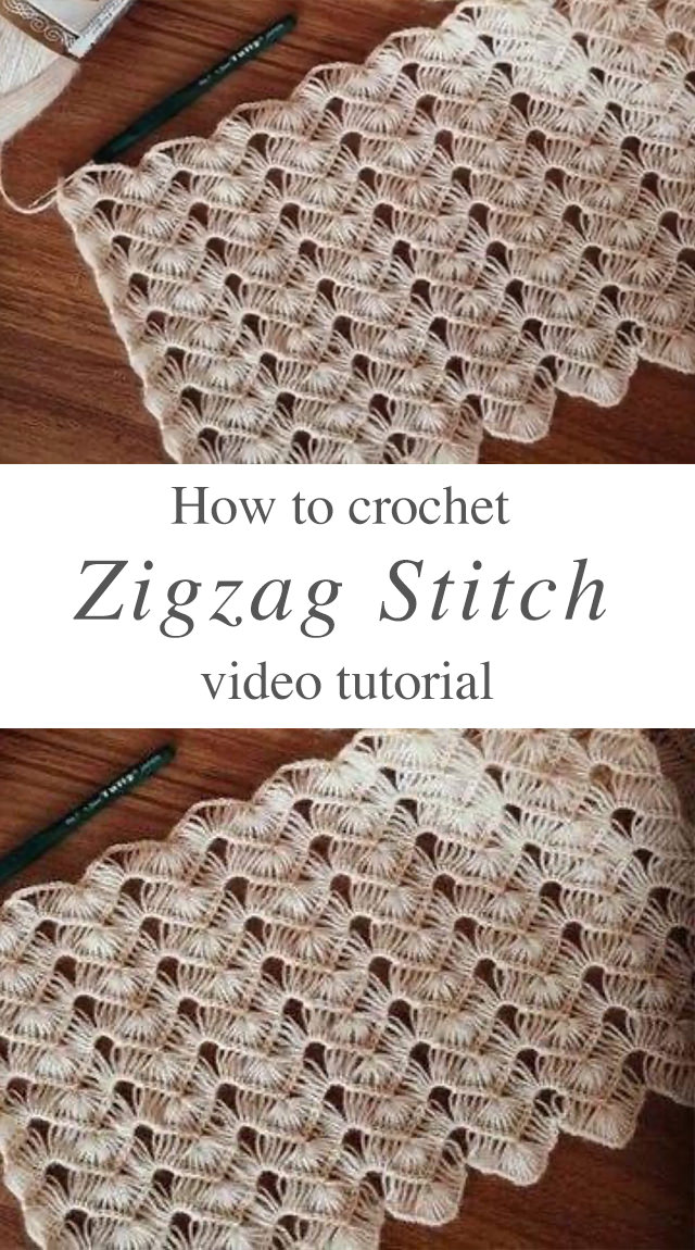 Zigzag Lace Crochet Stitch - This free video tutorial in English subtitles will walk you through the beautiful zigzag lace crochet stitch! This lace crochet stitch has the most interesting lace pattern of any crochet stitch I have encountered!