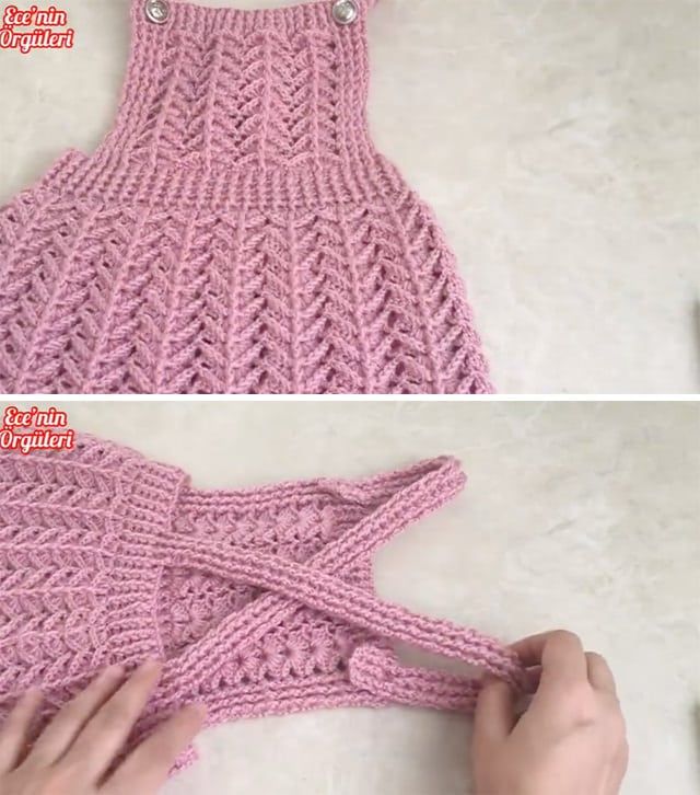Crochet Dress Baby Girl Sided - Make this beautiful crochet dress for baby girl in your life. Watch this tutorial in translated English subtitles to learn how to make this beautiful crochet baby dress.