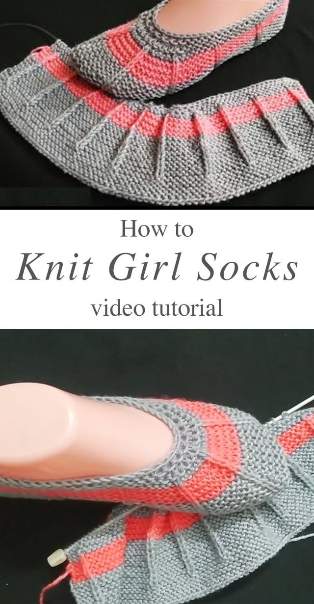 Knitting Girl Socks - Knitting girl socks are the cutest things! These knitted socks will look adorable on your newborn nieces, grandchildren, and any sweet girl in your life!