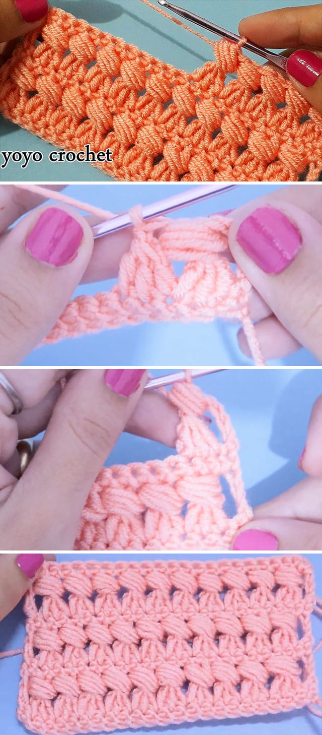 Puffy Stitch - Watch this tutorial to learn a lovely puffy crochet stitch! This crochet puff stitch has the most interesting texture of any crochet pattern I have encountered!