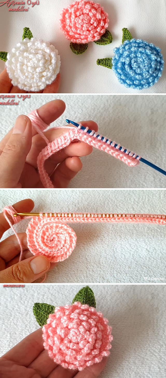 Tunisian Flower - The gorgeous Tunisian crochet flower is the most creative flower I have encountered. This video tutorial in English subtitles will show you how to make this flower.