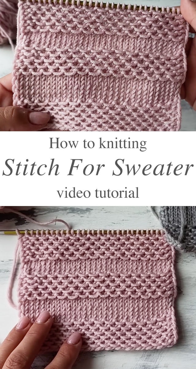 Knitting Stitch For Sweater - Learn how to work this great knitting stitch for sweater by watching this video tutorial in English subtitles! Keep reading for tips on how to master the technique of knitting this tight and complex pattern!