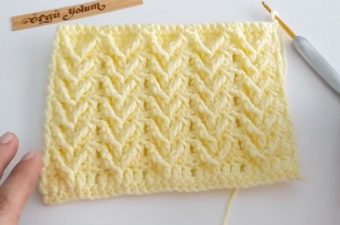 Crochet 3d Stitch Featured - This video tutorial with English subtitles will walk you through the beautiful embossed crochet 3D stitch for a baby blanket. This embossed stitch makes that classic texture for blanket.