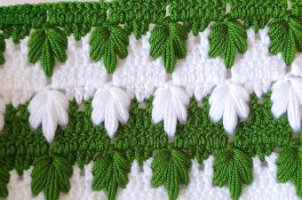 Crochet Leaf Pattern Featured - This stunning detailed crochet leaf pattern is perfect for using on your projects and accessories. Watch this tutorial to learn how to make this leaves pattern.