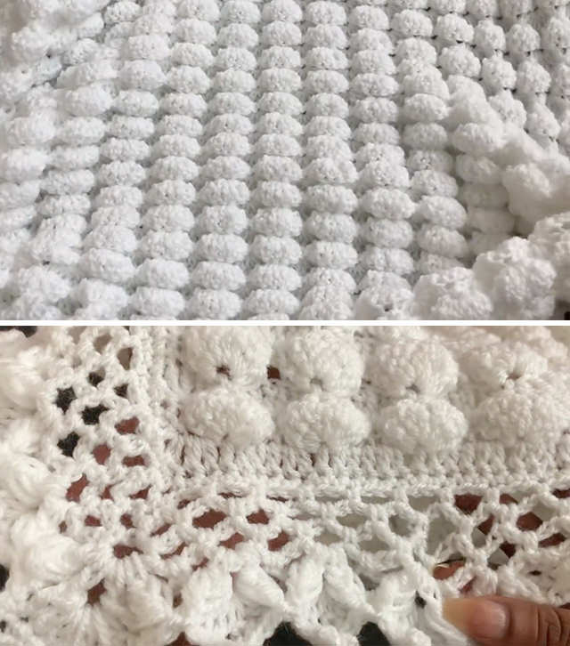 Crochet Bobble Blanket Sided - This tutorial will walk you through the beautiful bobble stitch crochet blanket. This soft blanket has the most interesting texture of any crochet pattern I have encountered!