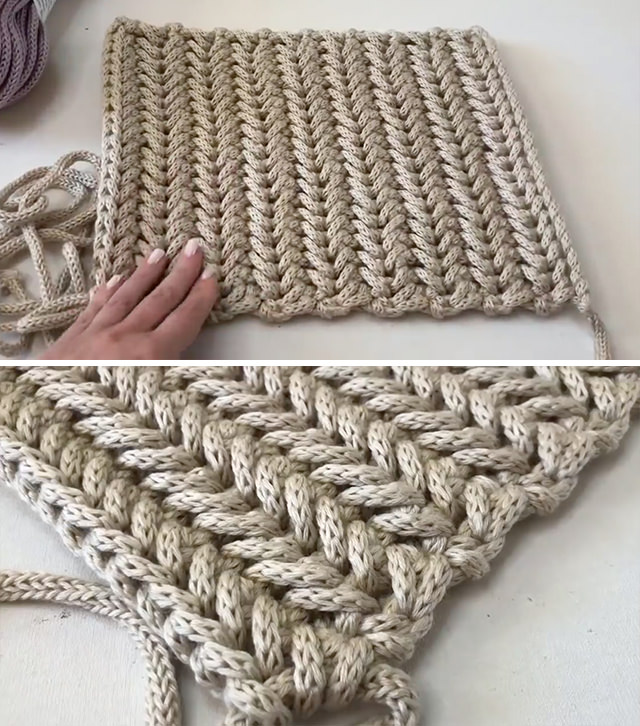 Herringbone Stitch Sided - Learn how to make the beautiful herringbone crochet stitch. This stitch is wonderful for beginners because it uses simple techniques that most crocheters are familiar with, such as the single crochet.